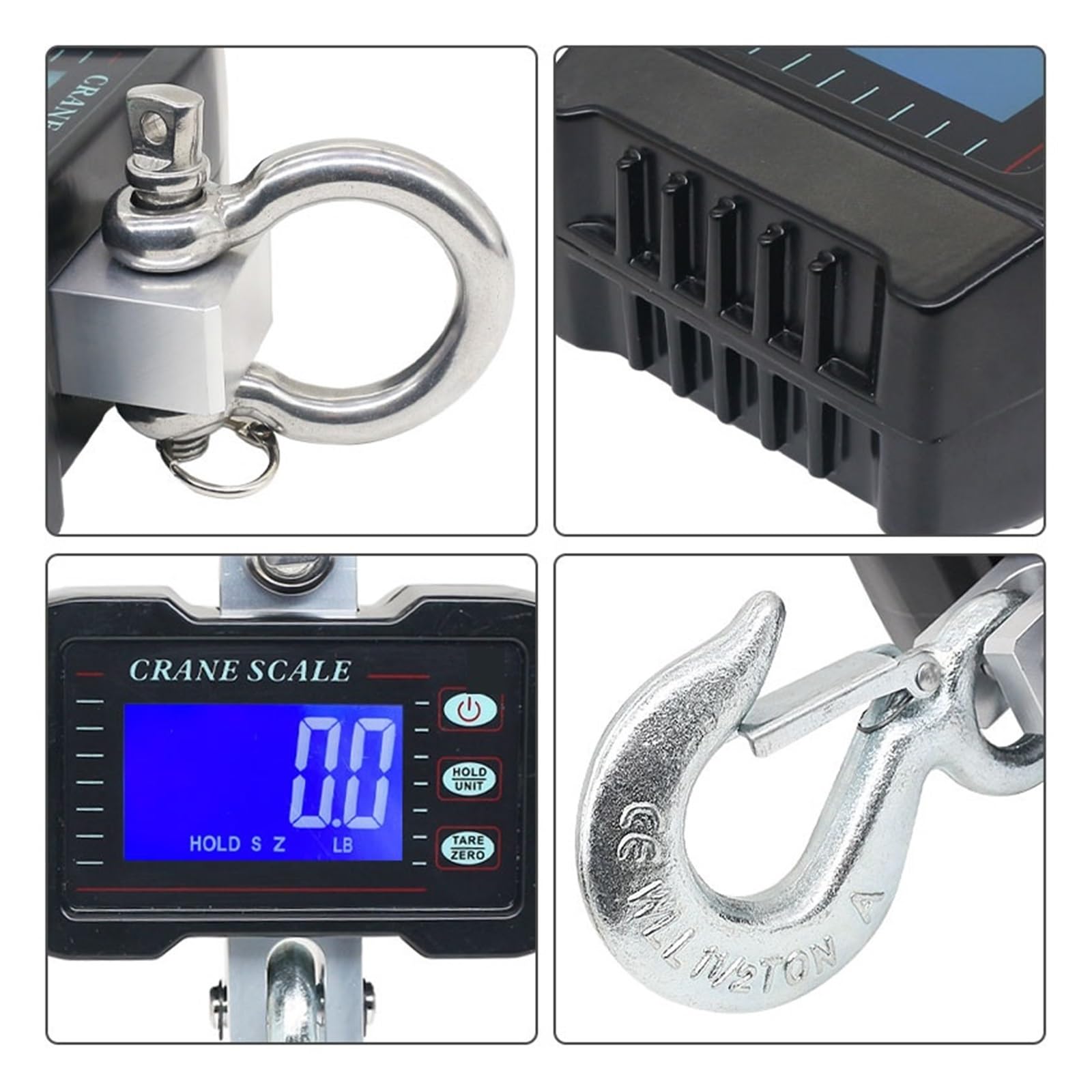 Peso Maletas Viaje, Báscula colgante Digital de 1000KG/500g, pantalla LCD HD, báscula de grúa electrónica, herramienta de pesaje agrícola Industrial de alta precisión, para granjas, caza, pesca al ai