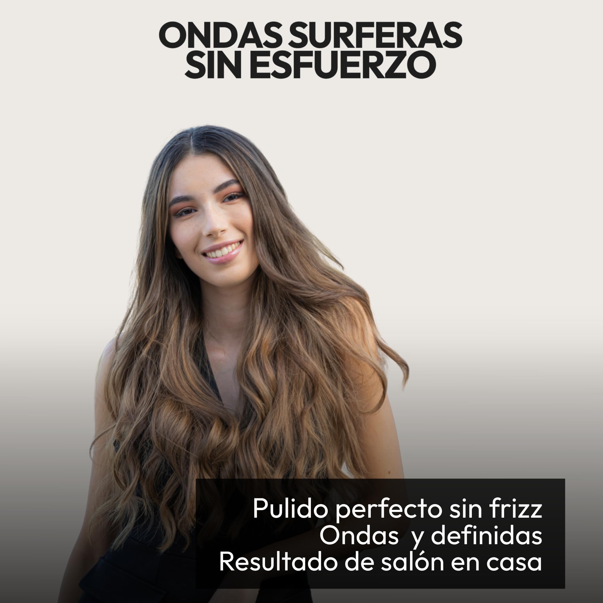 Karah Straightener Pro - Plancha del pelo profesional con placas de titanio, plancha para cabello con iones, temperatura máxima 250º para alisar y ondular, perfectas ondas surferas. Hair Straightener