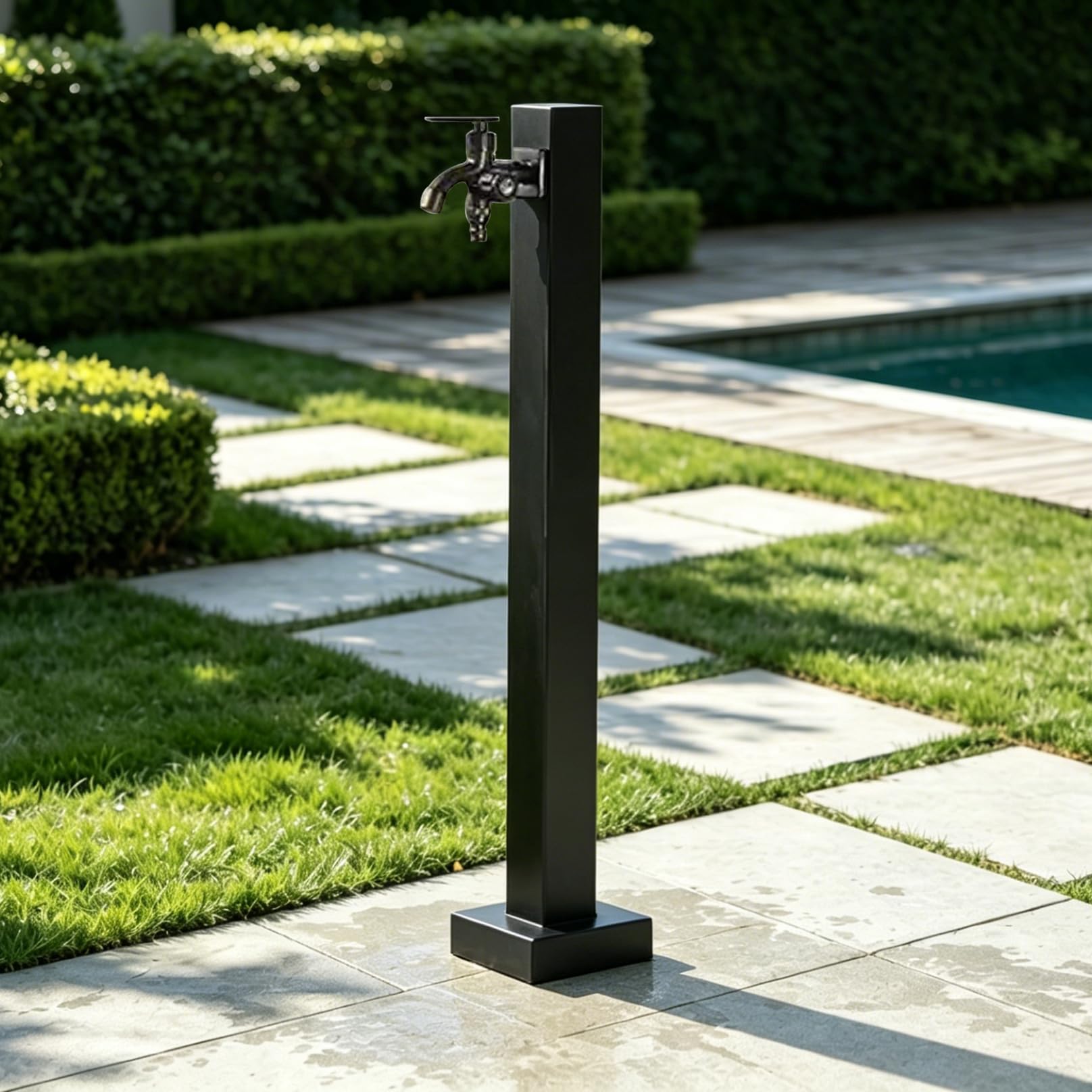 Aevixel Outside Tap Kit for Convenient Water Access, Rust-Resistant Outdoor Water Faucet, Take Anywhere Outside Tap, for Garden Farm Backyard Irrigation Washing 60cm