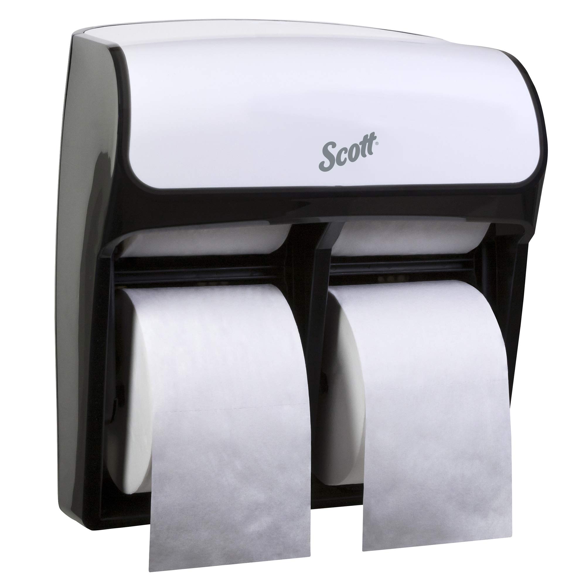 Scott Pro MOD High Capacity SRB Bath Tissue Dispenser (44517), 12.75? x 6.3125? x 11.25?, For 4 Scott & Cottonelle Toilet Paper Standard Rolls, White, 1 / Case