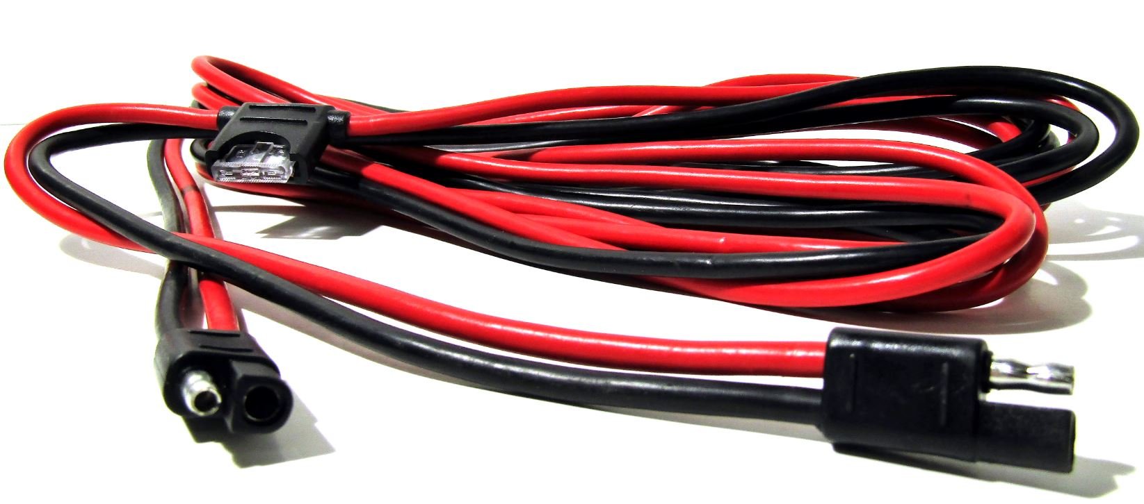 Pro Trucker 2-Pin SAE Quick Disconnect Wire Harness - 12 Gauge, 24 Inch, Red/Black Cable For 12V Accessories - View #5
