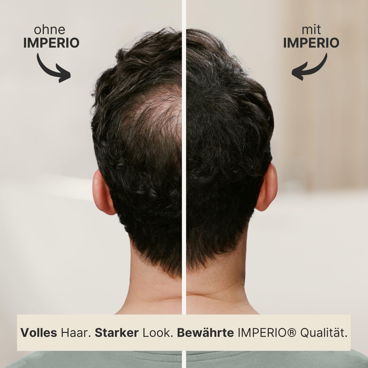 IMPERIO Streuhaar Refill Pack - 110g Nachfüllbeutel mit Premium Schütthaar - Nachhaltiger Nachfüllpack mit praktischem Verschluss - Einfaches Auffüllen der Hair Fibers Dose (Dunkelbraun, 110g)