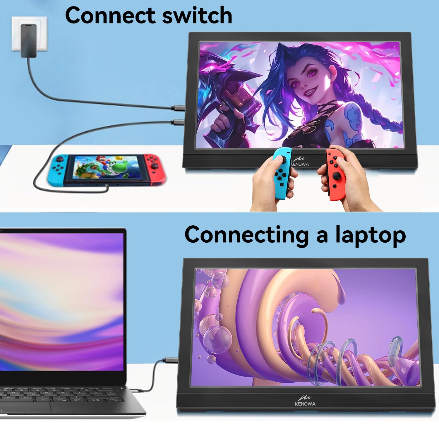 Amazon.co.jp: Kenowa USB-Cモバイルモニター 11.6インチ1920x1080P