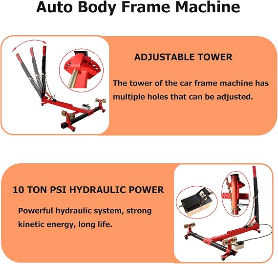 Auto Body Frame Machine 98KN Car Frame Straightener Rack for Collision Repair with Pulling System 4400LBS Loading Capacity