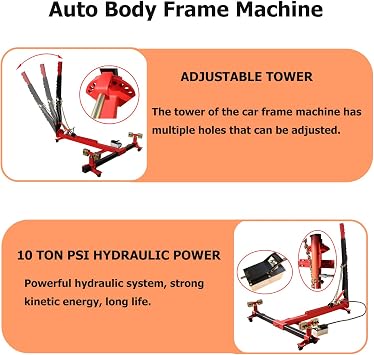 Auto Body Frame Machine 98KN Car Frame Straightener Rack for Collision Repair with Pulling System 4400LBS Loading Capacity
