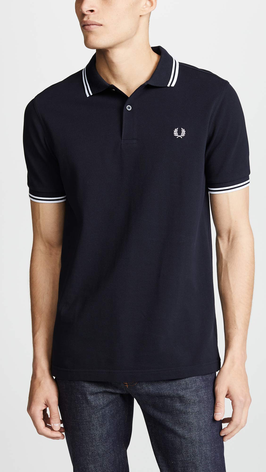 Fred Perry Twin Tripped Shirt Camisa de Tenis Hombre