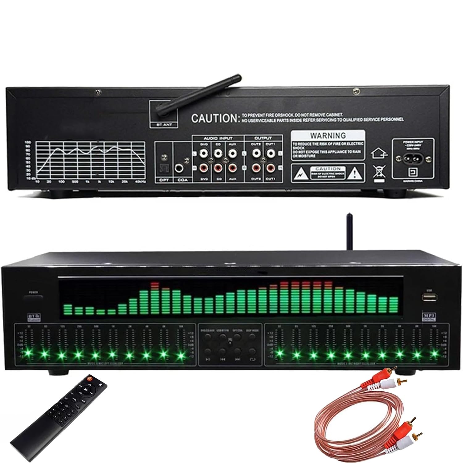 Égaliseur numérique 31 bandes avec analyseur de spectre LED audio