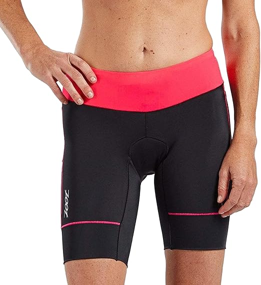 Zoot Women’s Core 8-Inch Tri Shorts, Quick Dry Performance Triathlon Short with Cycling Chamois Pad, Pockets & UPF 50+ Fabric