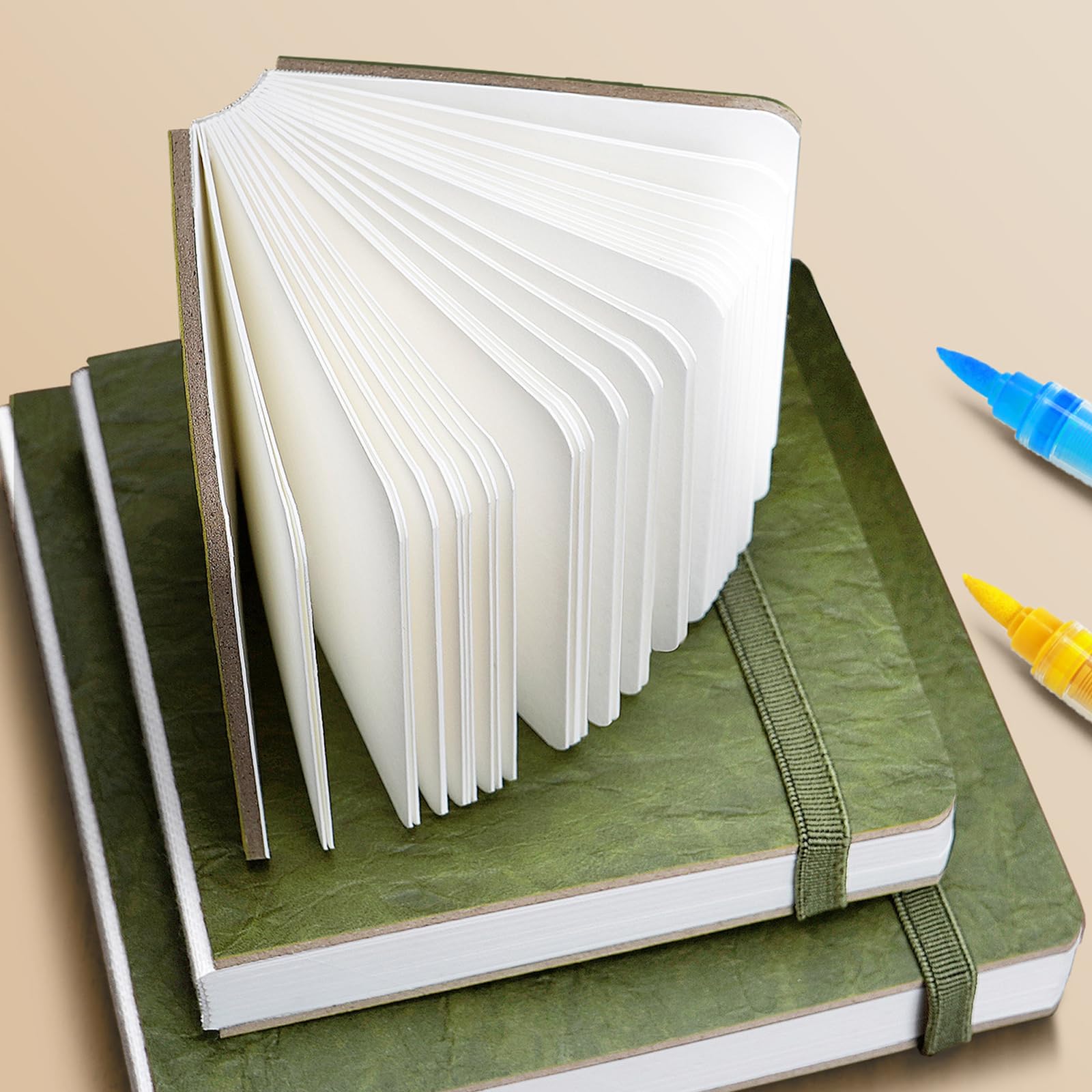 Professioneller Aquarell Skizzenblock, 300 g/m² Papier, 30 Blatt, Künstler Aquarellpapierblock für Reisen, Skizzieren, Zeichnen, Notizbuch aus Baumwollzellstoff