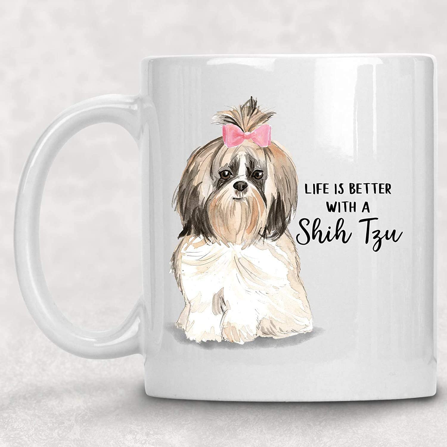 Life is Better with a Shih Tzu White Tea/ Coffee Premium Mug by CRAFT MANIACS | Gift for Dog Lovers | Best Christmas & Secret Santa Gift