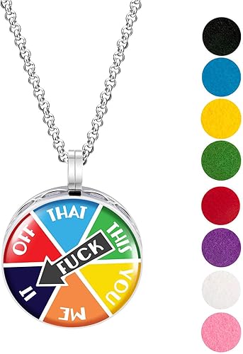 Miniatura 2 de Wild Essentials - Juego de collar difusor de aceites esenciales con rueda F para regalo, dije de aromaterapia, cadena de acero inoxidable de 24