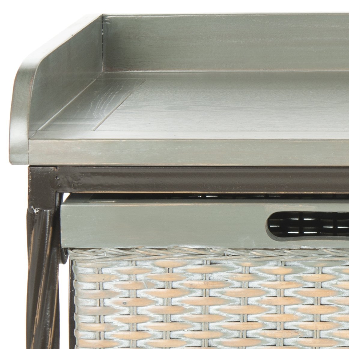 Safavieh Rustic Indoor Bench in Antique Pewter and French Grey, 40 X 85 X 50