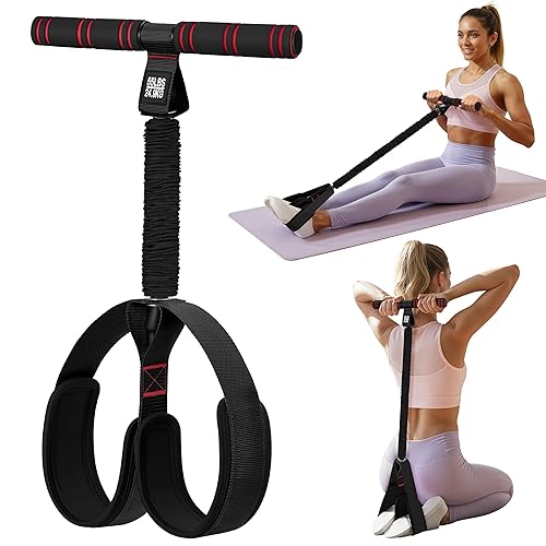 Pedal Resistance Band with Handle | Upgraded 55LBS Exercise Resistance