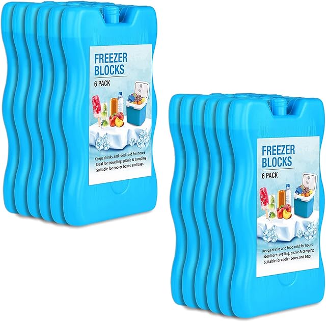 1ABOVE FREEZER BLOCKS FAMILY PACK FOR COOL BOX BAGS REUSABLE LONG LASTING KEEPS FOOD AND DRINKS COOL LUNCH BOXES OUTDOOR BEACH PICNIC CAMPING