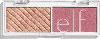 e.l.f. Cosmetics Bite-Size Face Duo, Highlighter, Bronzer & Blush Palette, Highly Pigmented, Pomegranate, 0.049 Oz (1.4g), 0.049 ounces