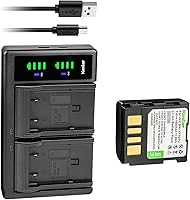 Vista 1 de Kastar Paquete de 1 batería BN-VF707 y cargador USB LTD2 de repuesto para JVC GR-D370US GR-D371 GR-D371U GR-D371US GR-D372 GR-D372U GR-D372US