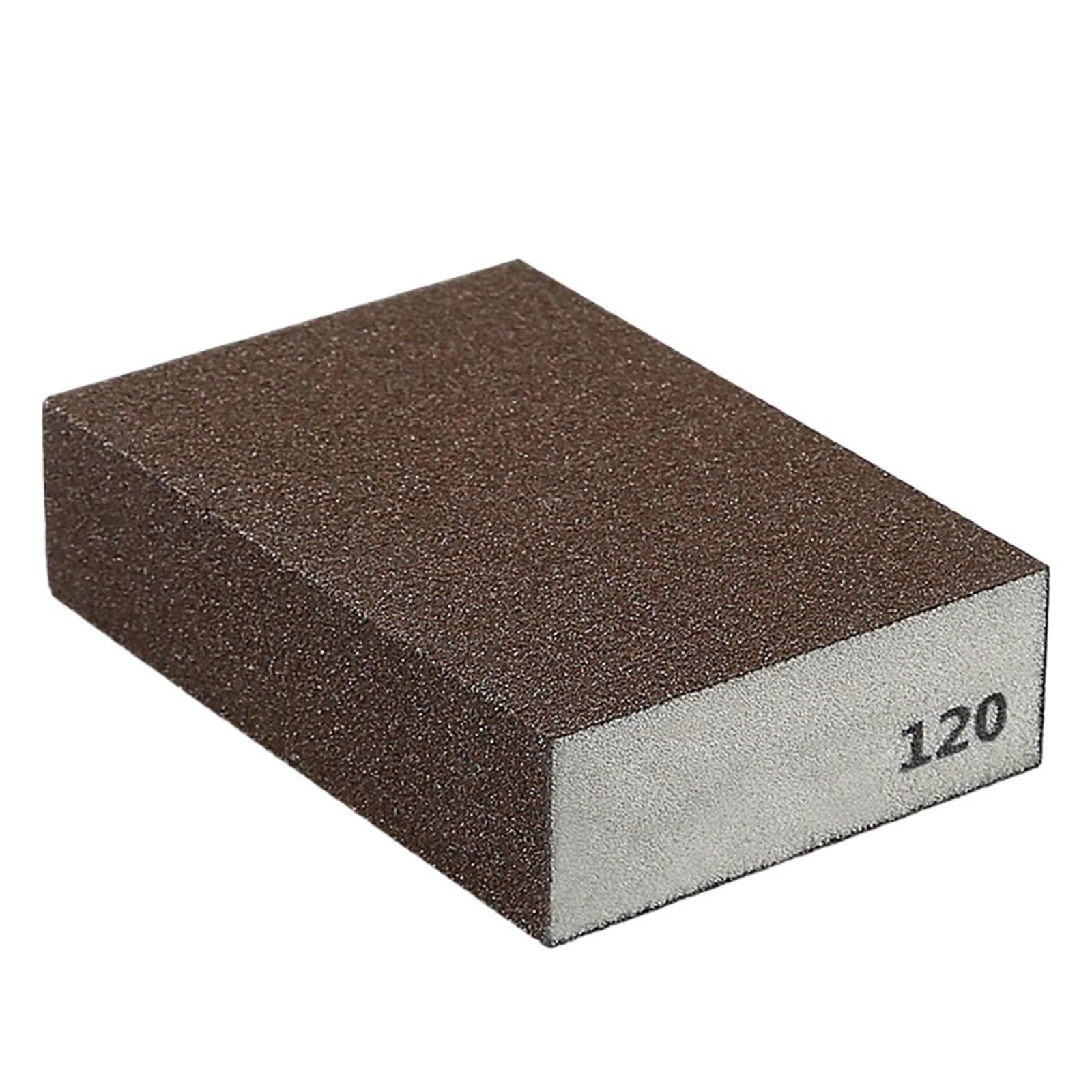 Sanding Sponge Blocks Grit 60 80 100 120 180 240 320 Wall Grinding Sand Block Sandpaper Model Paint Polished Brick For Metal Wood(120)