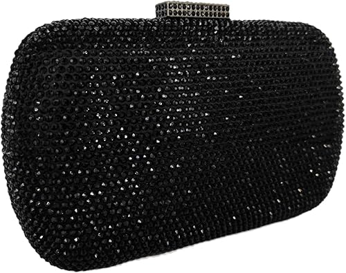 Miniatura 3 de Boutique De FGG Mini bolso de mano con diamantes de imitación, bolsos de noche y embragues para mujer, formales, bolso de mano de cristal para boda