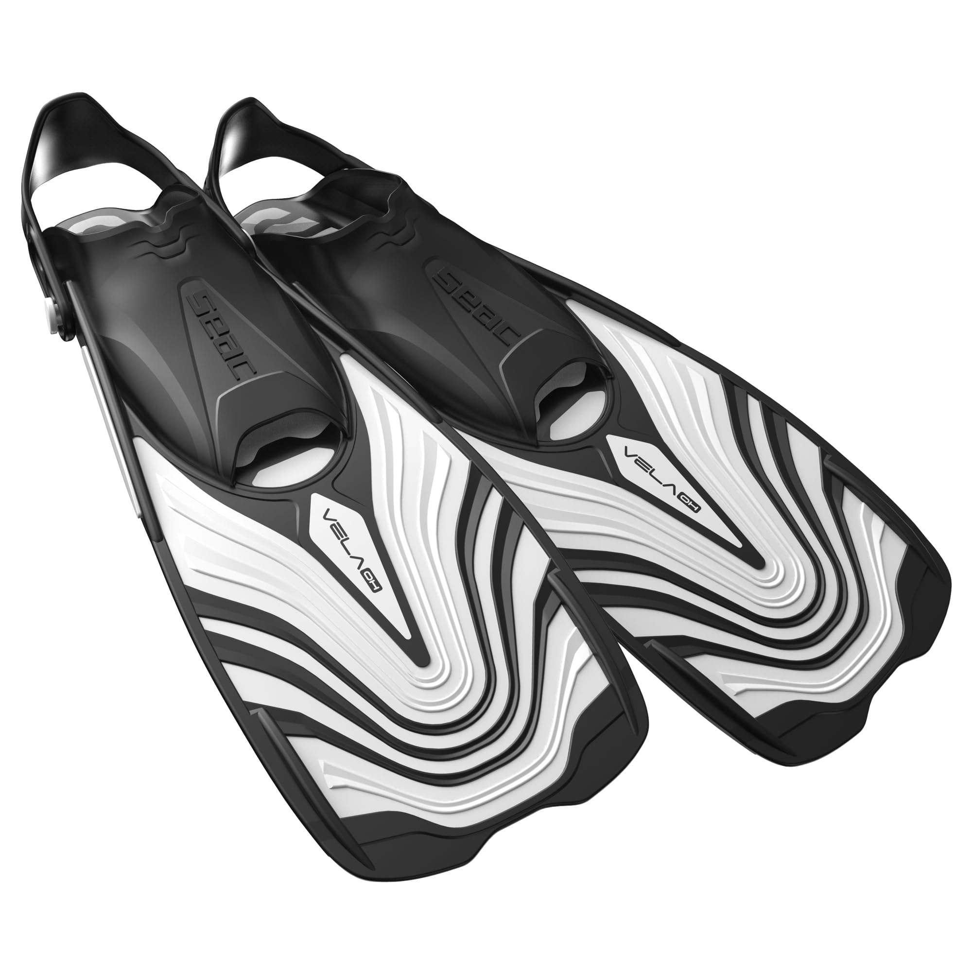 SEAC Vela OH, Kurze Flossen zum Schnorcheln und Schwimmen im Schwimmbad mit verstellbarem Riemen