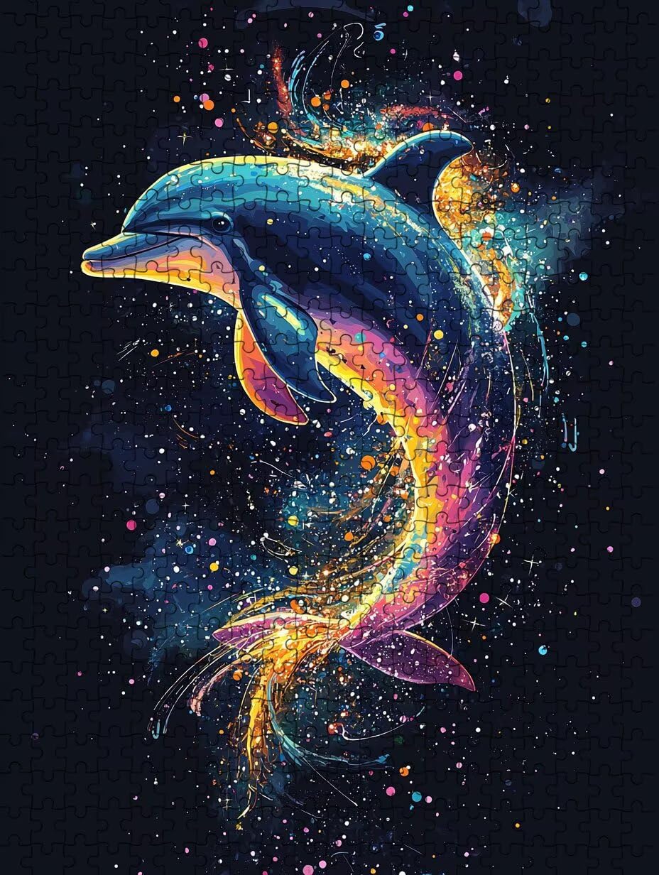 Der Traumdelfin Puzzle 2000 Teile, Klassische Puzzles, Geschicklichkeitsspiel Puzzle für Erwachsene, Puzzlespiele für Die Ganze Familie, Mit Schöner Verpackung, Dekoration Puzzles DX0YL3-689