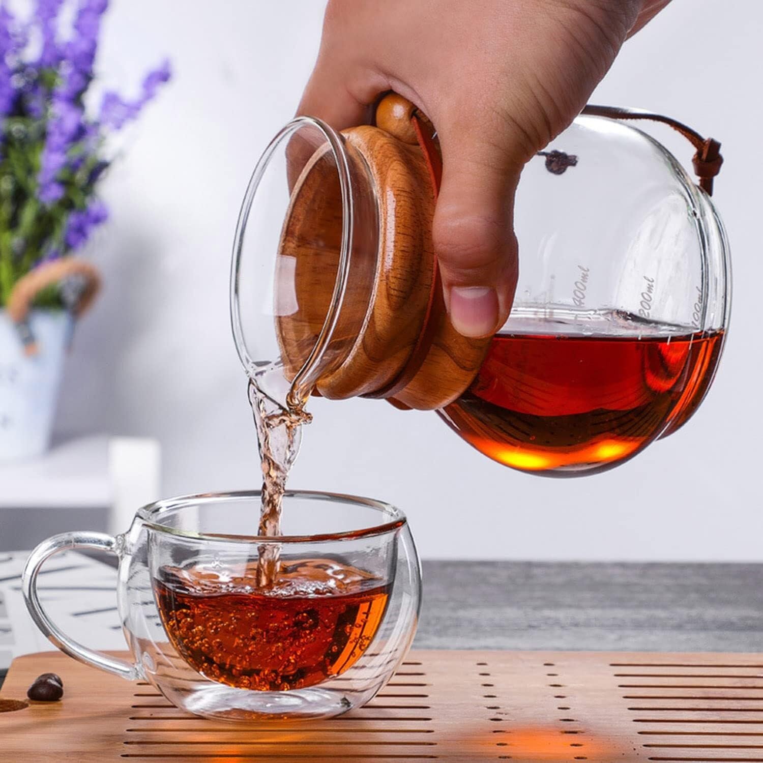 Cold Brew Drip Tower， Ice Cold Brew Dripper, ręcznie robiony Cold Brew Coffee Maker z regulowanym dripperem, odłączany szklany Cold Brew Maker do domu, biura