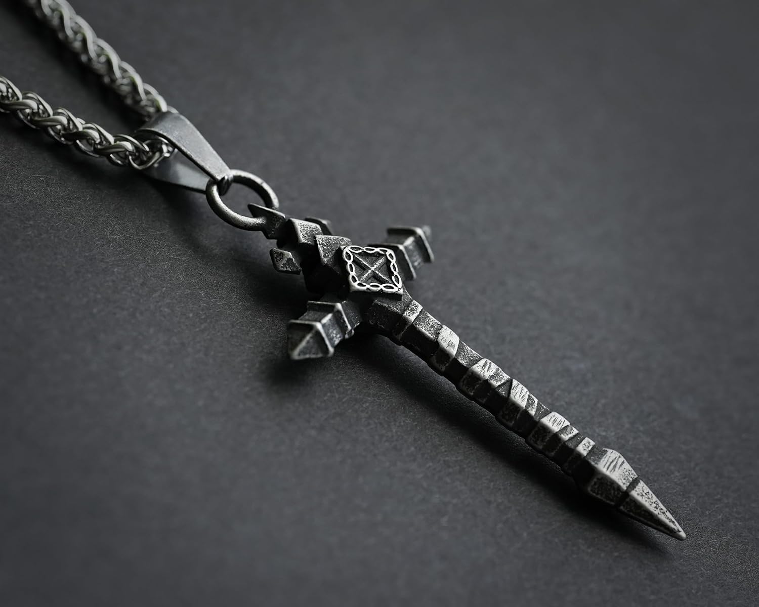Brass Vampire Killer Combat Cross Necklace Pendant Charm Jewelry With 22 Inches Long Chain