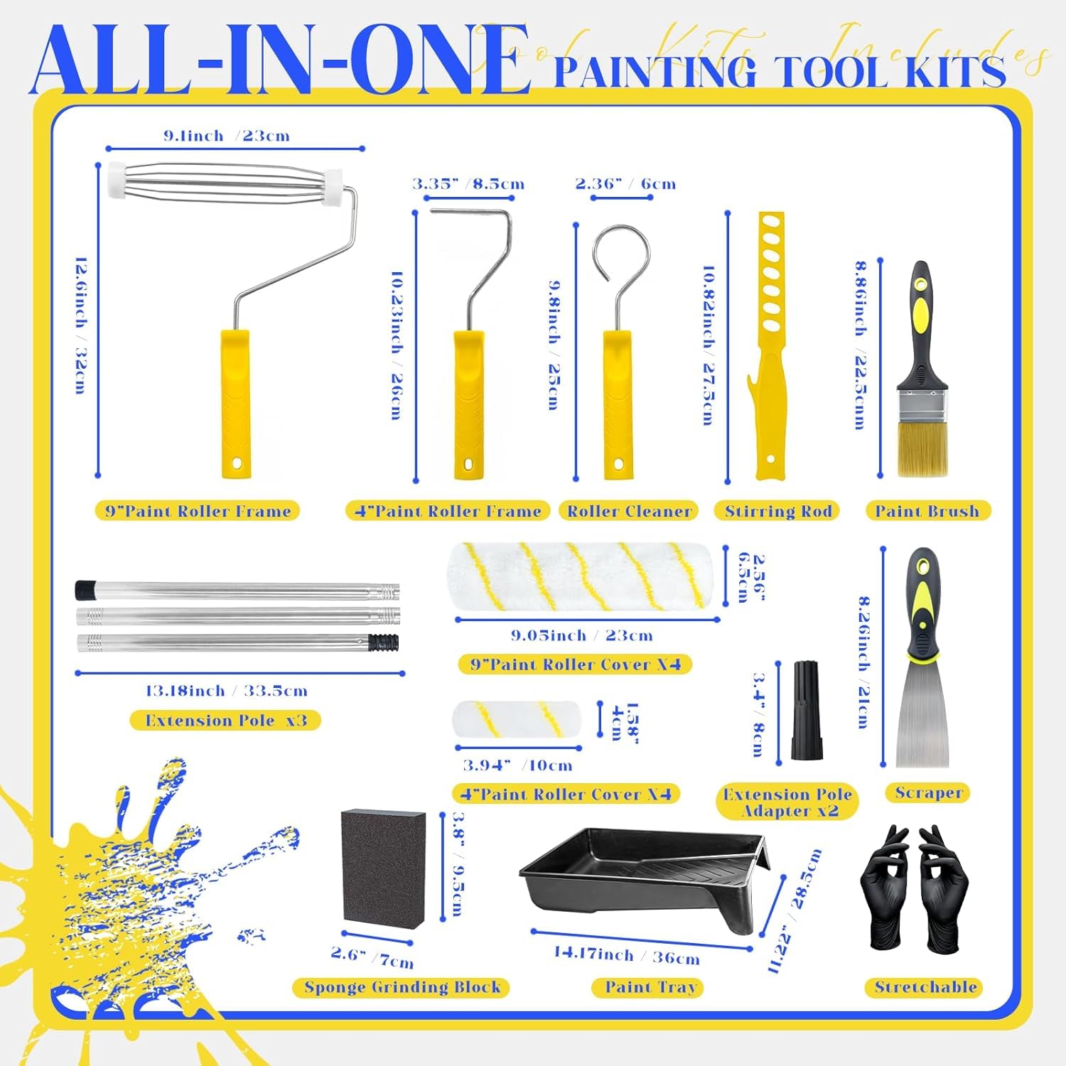 18-Piece Paint Roller Kit - Easy Painting! -2