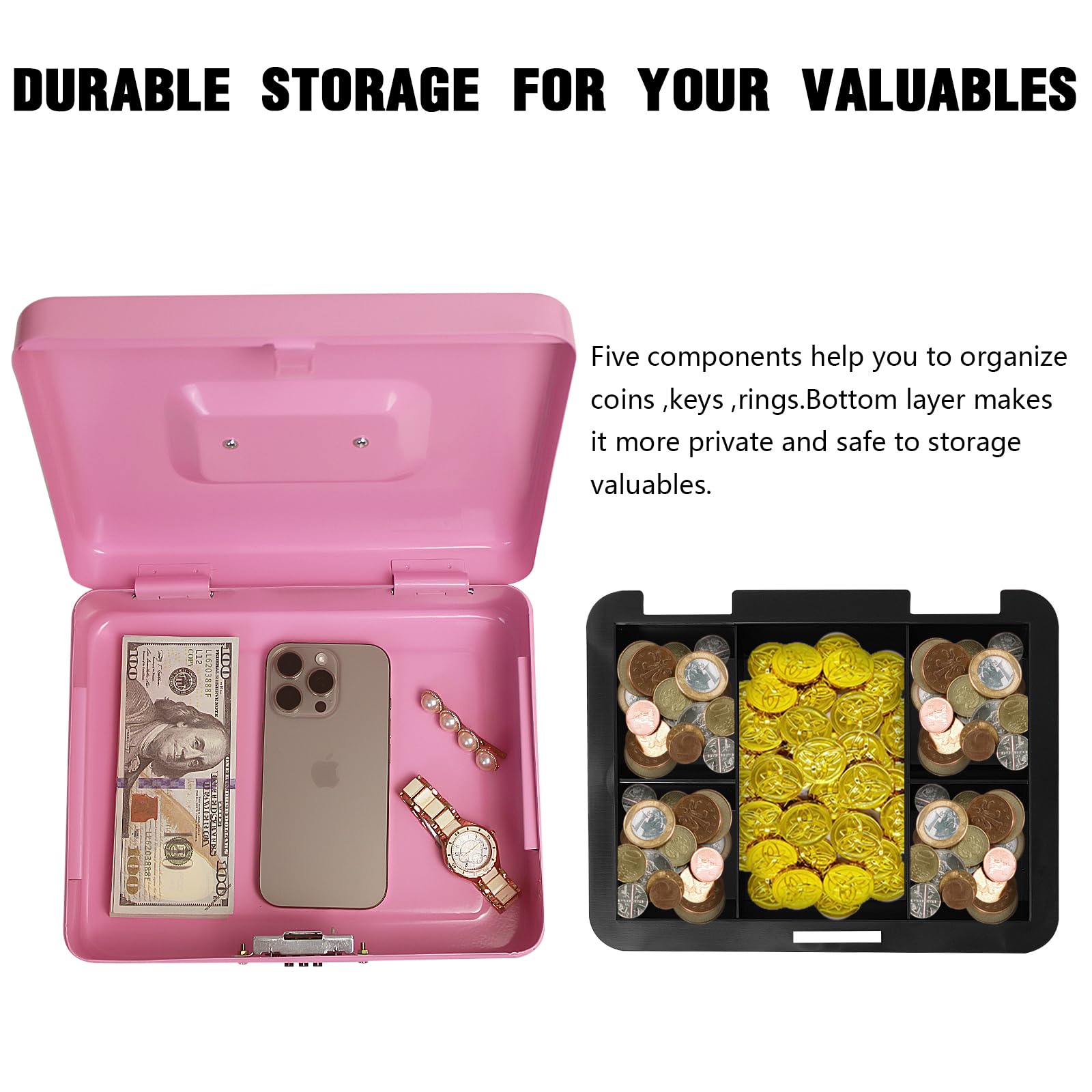 Steel Cash Box with Combination Lock - Image 4