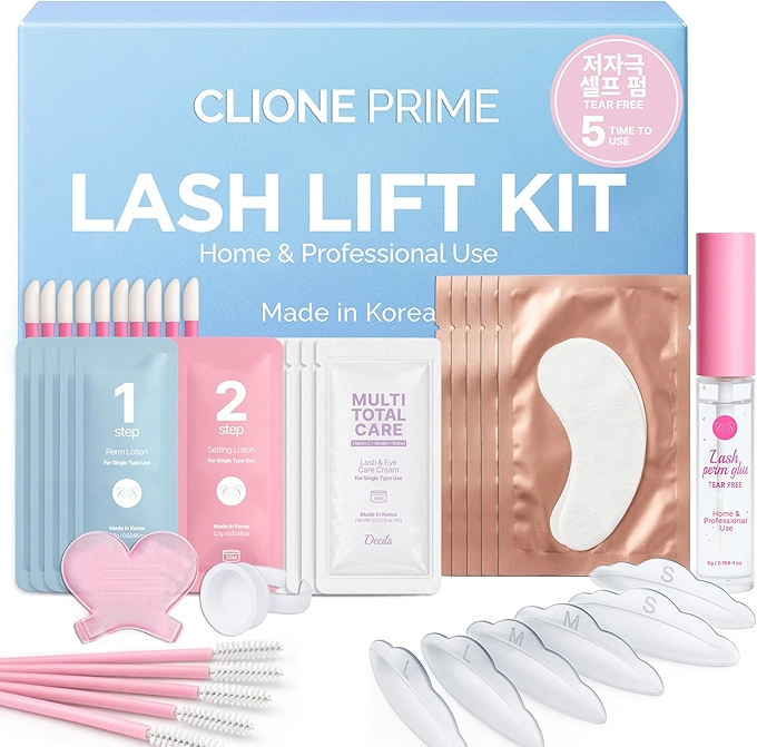CLIONE PRIME 韩式睫毛提升套装 单次小包保湿修复持久定型含多尺寸硅胶垫与营养封护液