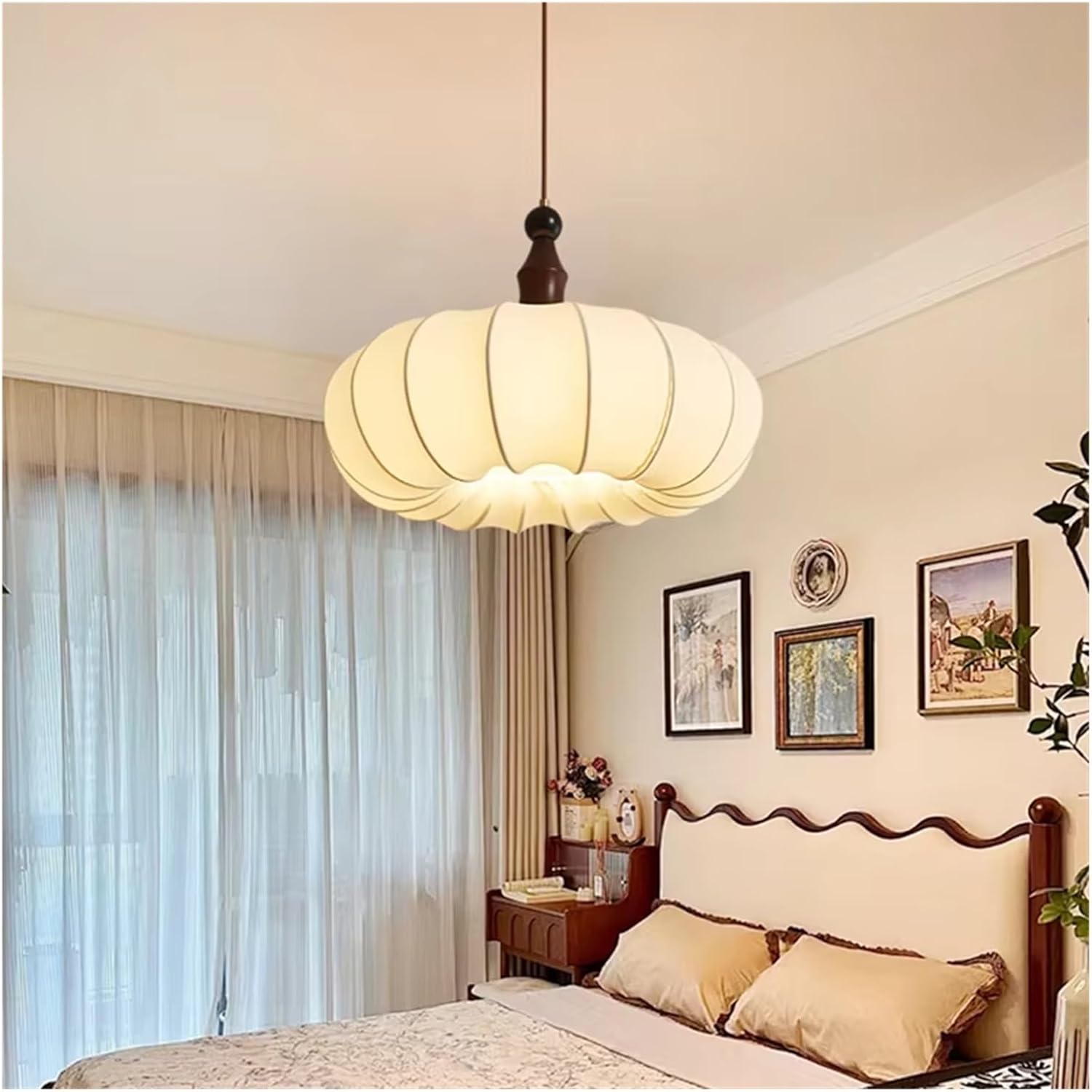 Nordic Style Pendant Light Simple Beige Winds Indoor Chandelier Hanging Lamps Bedroom Living Rooms Restaurant Designer Lighting,Indoor Illumination