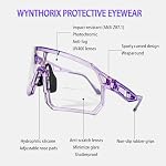 VeilGlam Pickleball Glasses for Women Photochromic Lens Protective Eyewear UV Protection Safety Sunglasses ANSI Z87 Anti Fog Scratch Tennis Squash Racquetball Goggles (Purple, Medium-Large)