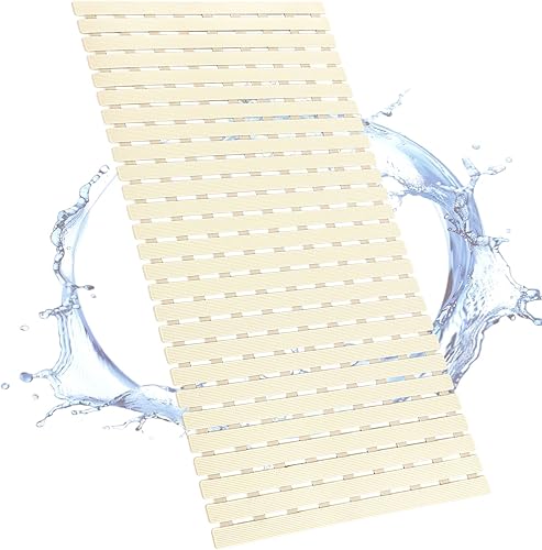 Tapete de ducha antideslizante, tapete de baño antideslizante para bañera, tapete de ducha antideslizante con orificio de drenaje y grandes