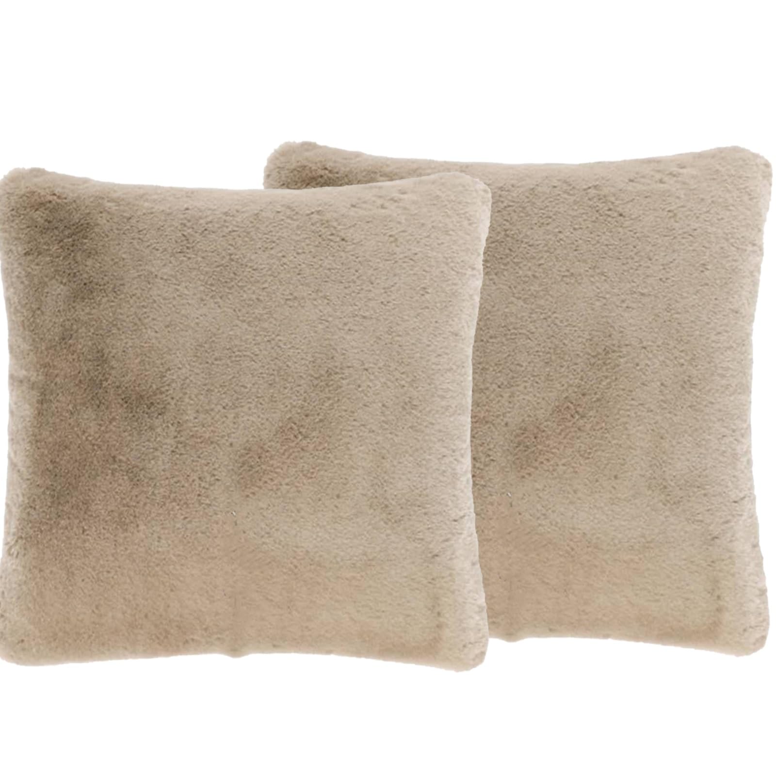 Housse de coussin 70x70 cm lot de 2 taies carrées douces avec zip pour canapé