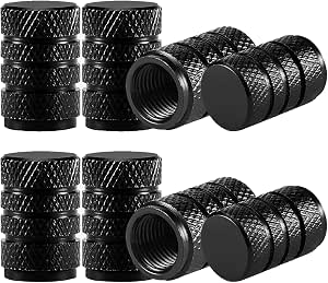 8 Pcs Tire Valve Stem Caps,Black Dust Caps for Car Tyres Tire Valve ...