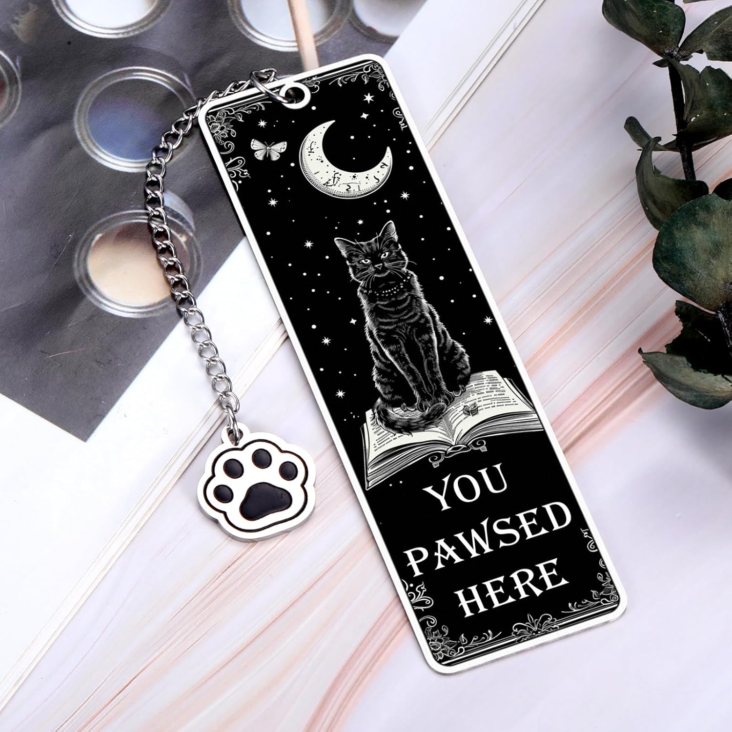 Cat Bookmark for Book Lovers Gifts Valentines Day Birthday Book Accessories Bookish Gifts for Her Him Women Men Reading Lovers Metal Bookmark for Reading Women Reader, Cat Themed Gift - Image 7