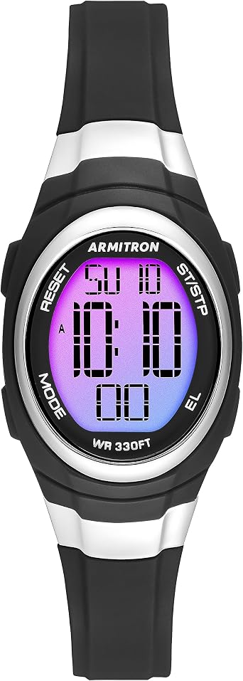 Armitron Sport Womens Digital Chronograph Resin Strap Watch, 45/7034