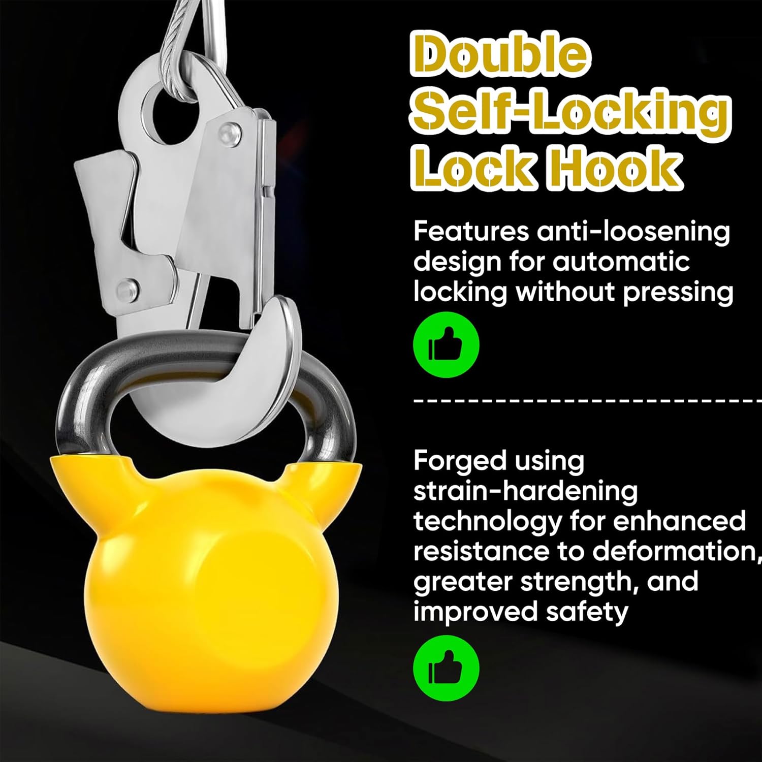 FuturelOT 33FT Self Retracting Lifeline Fall Arrester Fall Protection Steel Wire Rope Heavy Duty Retractable Lanyard,Roofing Lifeline, Safety Lanyard，Personal Protection Devices