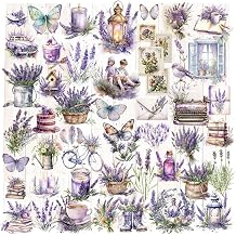 CATaireen Vintage Vellum Stickers Floral Plants Elements Scrapbooking Supplies Flowers Botanic Natural Translucent Paper Self-Adhesive Junk-Journal Items Lavender