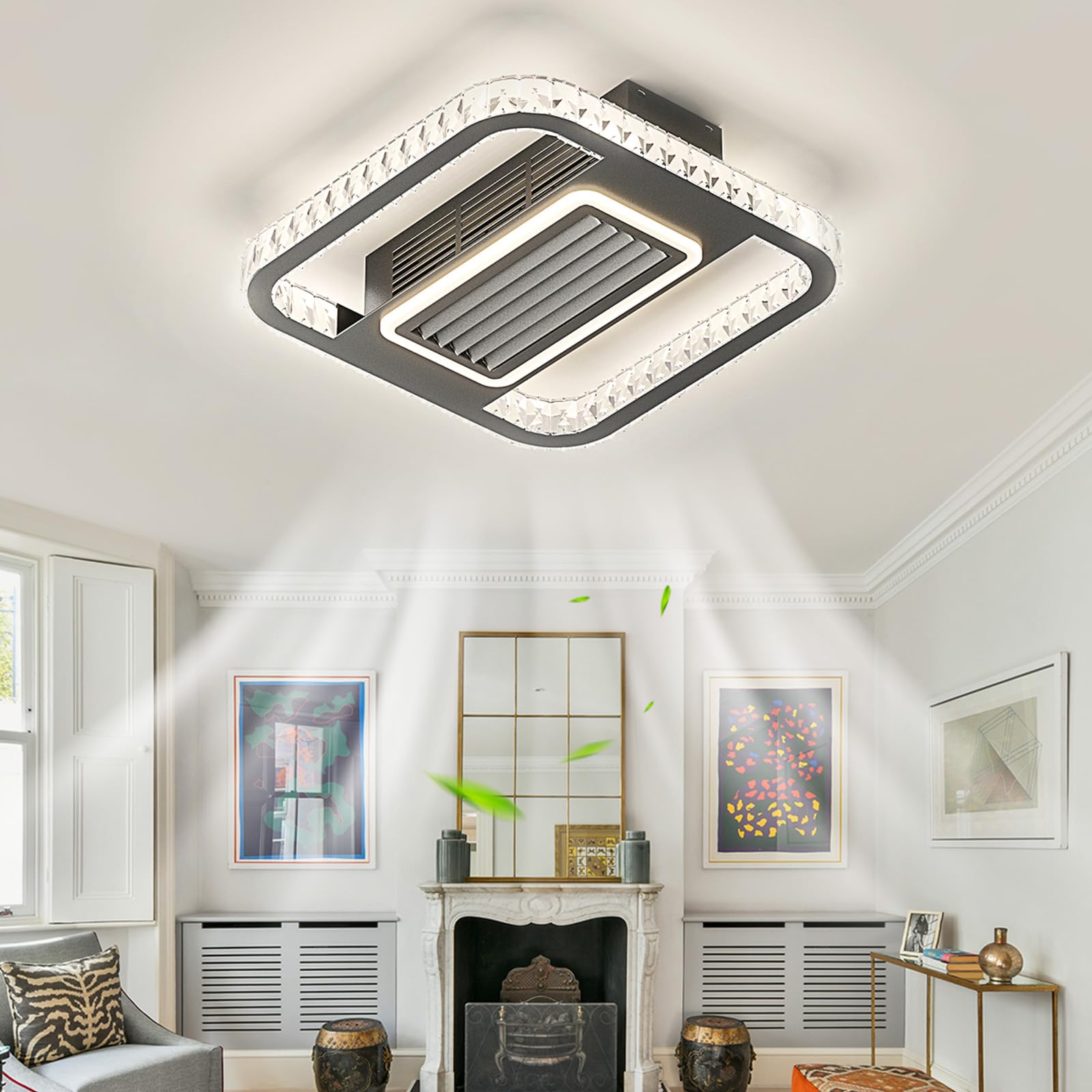 Ventilateur de plafond sans pales pour cuisine et salle à manger