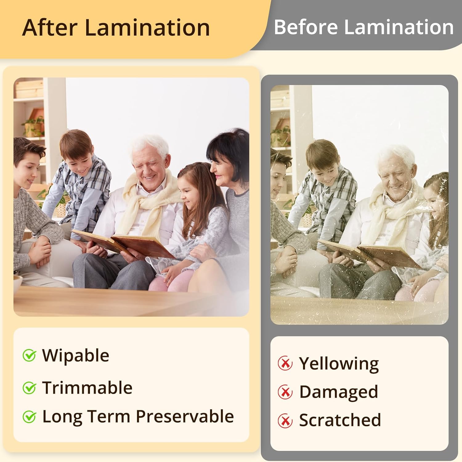 HTVRONT Thermal Laminating Pouches - 200 Pack Laminating Sheets (5 Mil, 9"x11.5"), Wrinkle & Bubble-Free Laminator Sheets for Ultimate Clarity & Durability in Protecting Photos & Documents