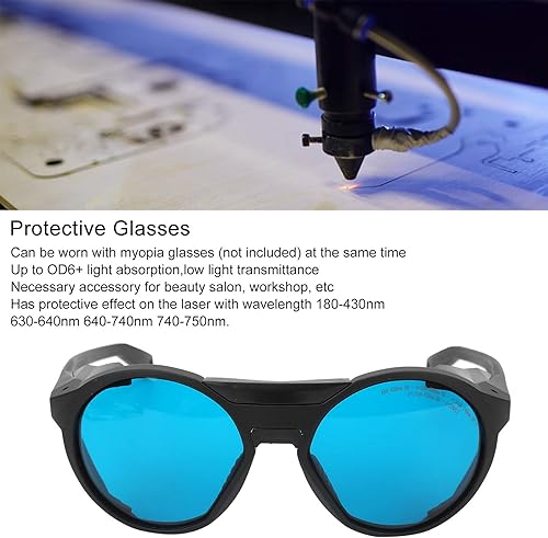 Miniatura 3 de Dioche Profesional OD 6+ 180-430nm 630-640nm 640-740nm 740-750nm longitud de onda láser de seguridad gafas de seguridad semiconductor gafas