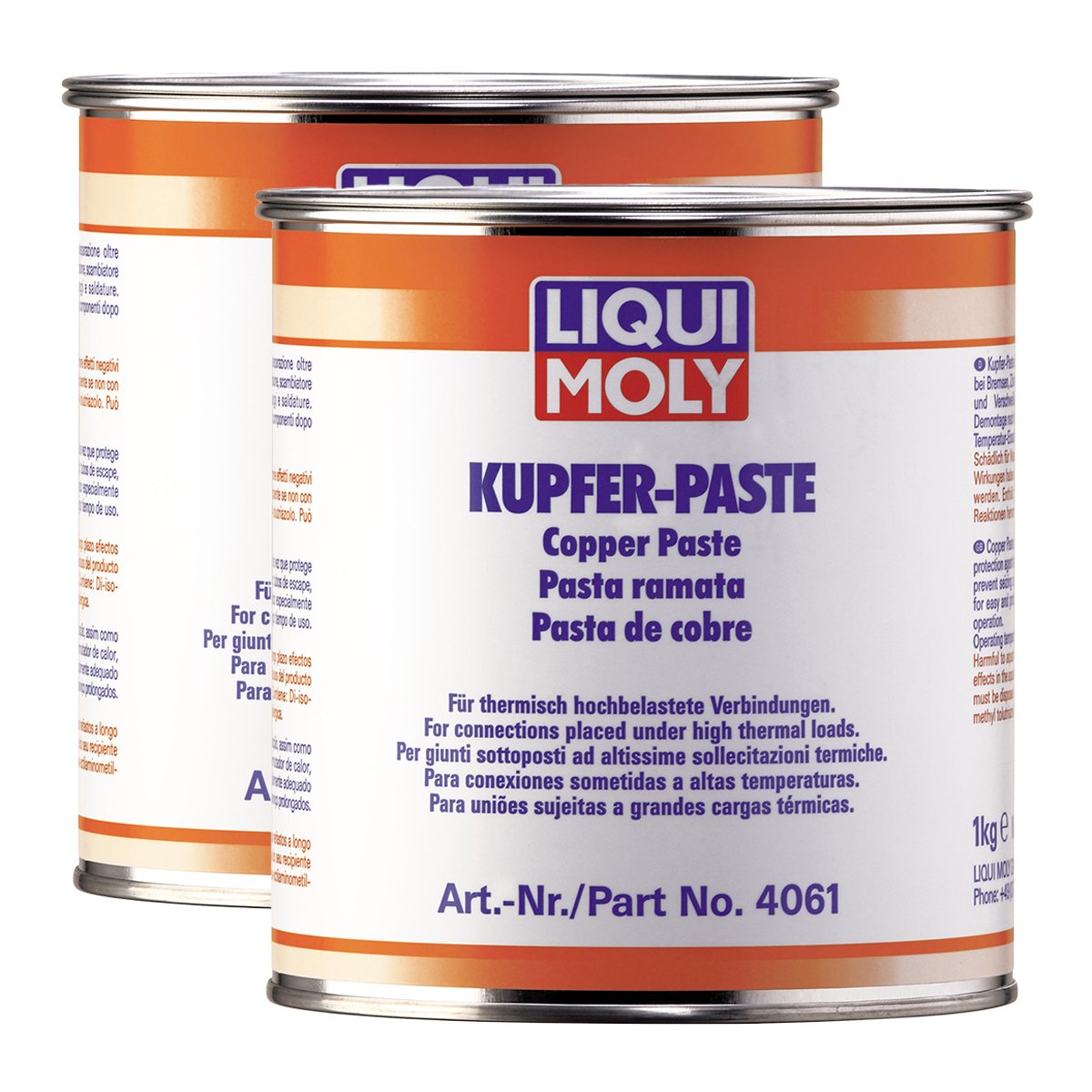 2x LIQUI MOLY 4061 Kupfer-Paste Kupferfett 1kg