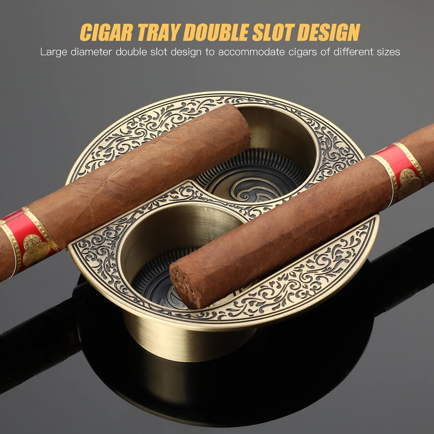 XIFEI Cigar Ashtray Metal Ashtrays for Patio/Home/Table Modern Ashtrays