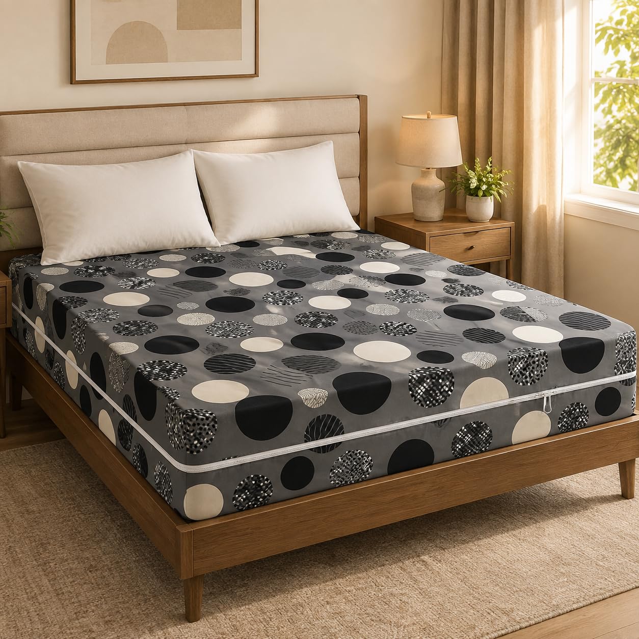 Premium Cotton Mattress Protector - 360° Protection -10