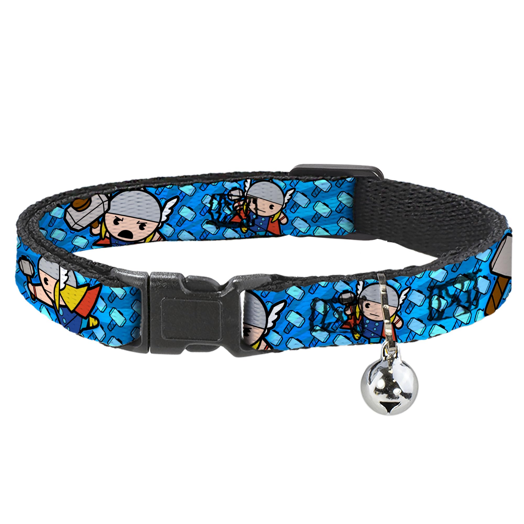 Collar de gato breakaway antiasfixia para evitar enganches con diseño de Thor