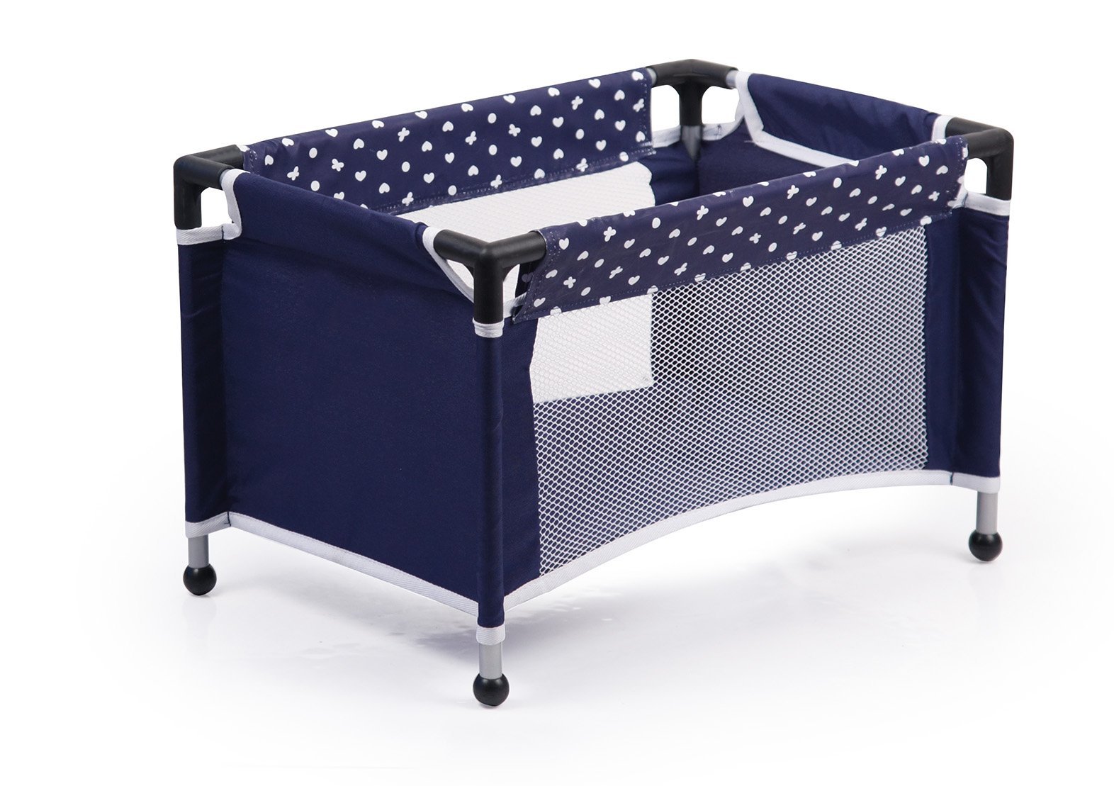 Bayer Design 15051AB Puppenwagen Grande mit Tasche, Puppenbett, Puppentrage, Puppenzubehör, höhenverstellbarer Griff, herausnehmbare Tragetasche