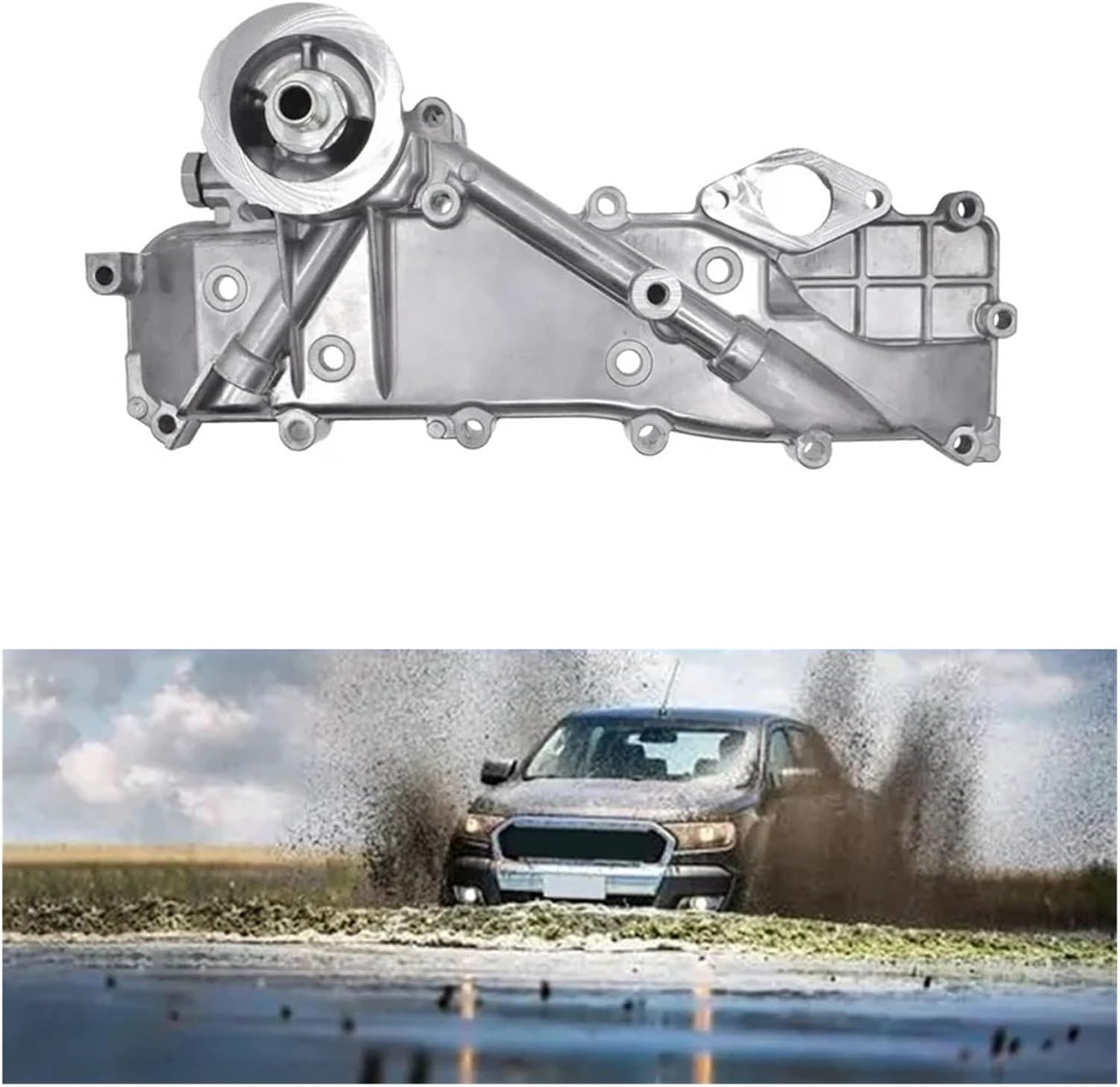 Engine Oil Cooler Bracket Compatible With Ranger EQ ER ES ET Compatible With Everest/Endeavour EV Compatible With Mazda BT50 B2500 2.5 TD 1449177/4444049 Accessories