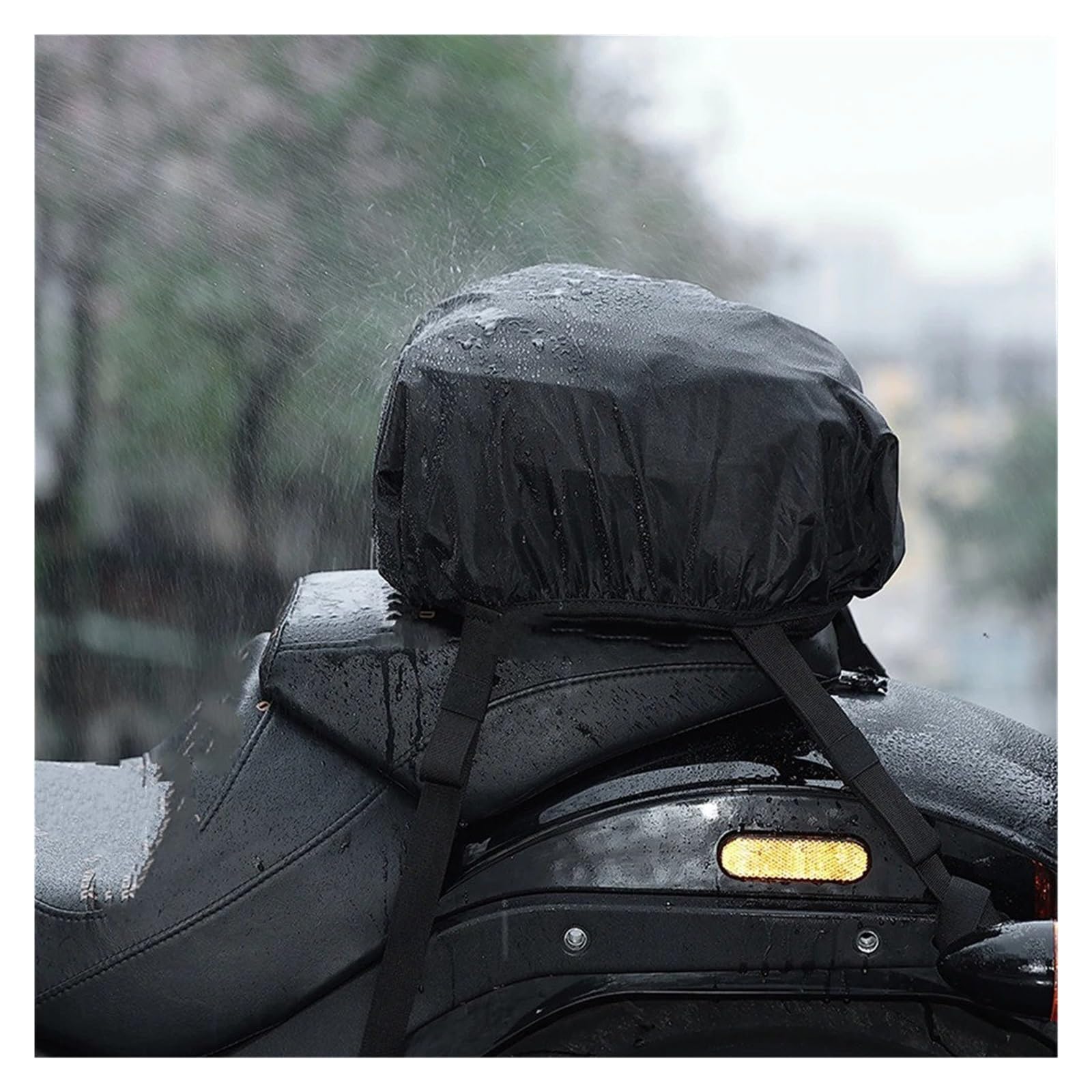 Top Case Motos Bolsa Trasero Motocicleta Extensible 7-12L Almacenamiento Equipaje Asiento Universal Correa Hombro Cubierta Lluvia Bolsa De Moto(22L-30L)