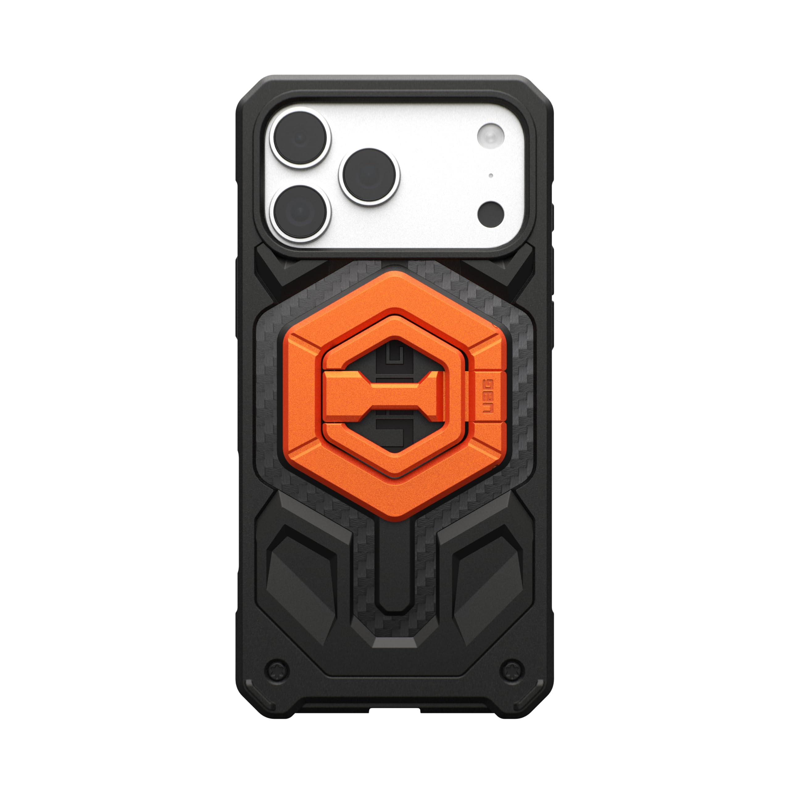 URBAN ARMOR GEAR UAG - Supporto magnetico ad anello per telefono, compatibile con magnete MagSafe, impugnatura rimovibile in metallo e cavalletto regolabile con rotazione a 360°, per iPhone 17, Galaxy