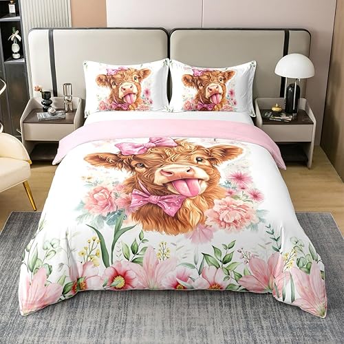 Miniatura 9 de Funda de edredón 100% algodón con diseño floral de margaritas, funda de edredón de flores hippie tamaño individual para decoración de dormitorio de